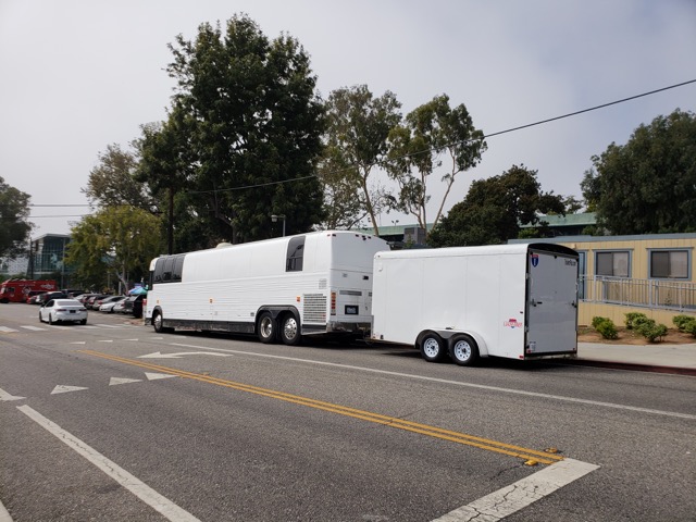 Outside KCRW in Los Angeles